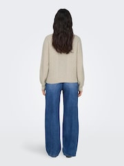 ONLY Cream Zip Front Knitted Cardigan - Image 2 of 7