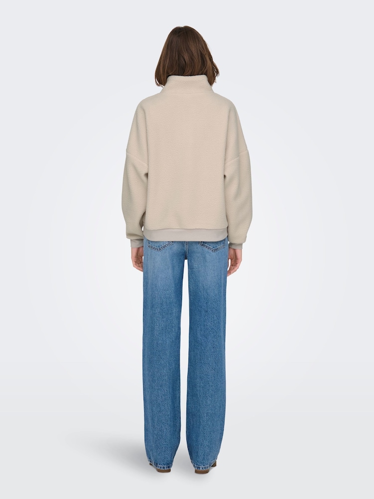 ONLY Long Sleeve Half Zip Teddy Sweatshirt - Bild 2 von 7