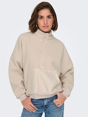 ONLY Long Sleeve Half Zip Teddy Sweatshirt - Bild 4 von 7