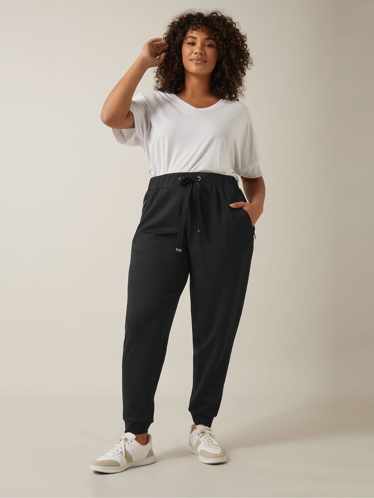 Evans Zip Detail Joggers - Image 2 of 5 Evans Zip Detail Joggers - Image 2 of 5