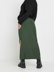 PixieGirl Petite Green Split Maxi Skirt - Image 3 of 5