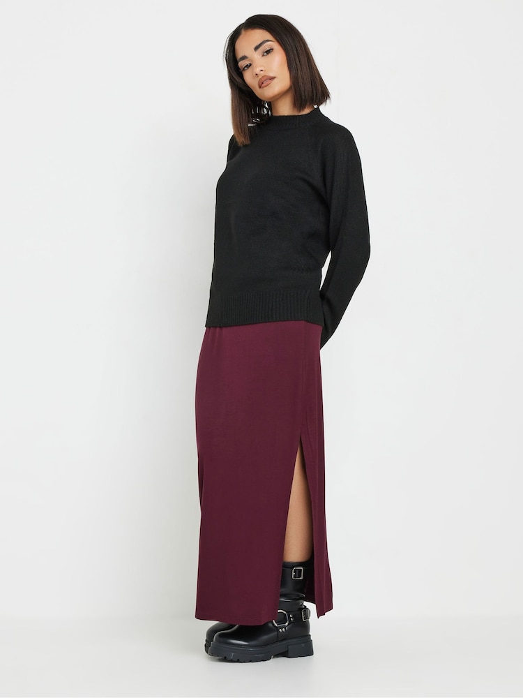 PixieGirl Petite Purple Split Maxi Skirt - Image 1 of 5
