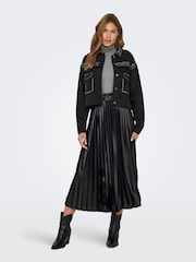 ONLY Metallic Pleated Midi Skirt - Bild 6 von 8