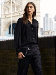 Baukjen Black Roxy Sheer Pintuck Blouse - Image 3 of 4