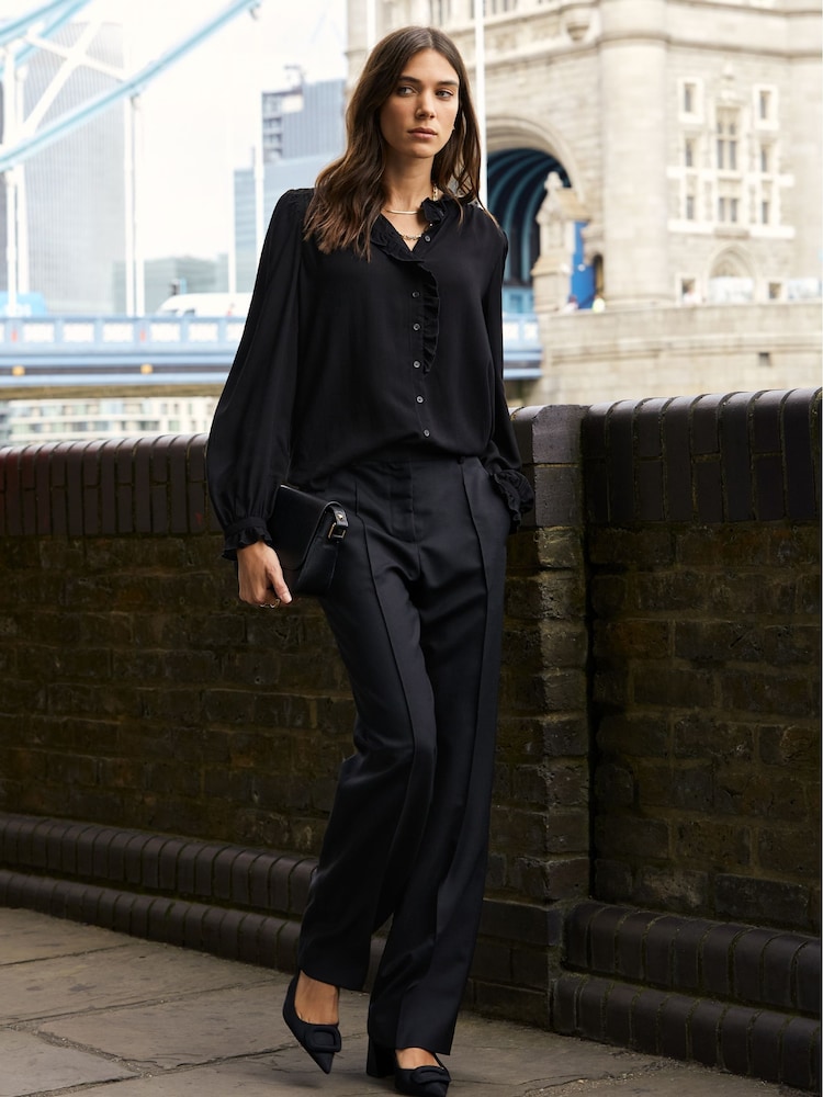 Baukjen Black Roxy Sheer Pintuck Blouse - Image 4 of 4