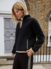 Baukjen Shelly Quarter Zip Recycled Black Fleece - Image 2 of 4