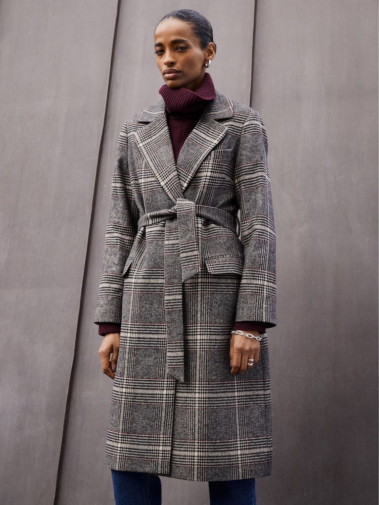 Baukjen Aye Check Brown Coat - Image 1 of 2