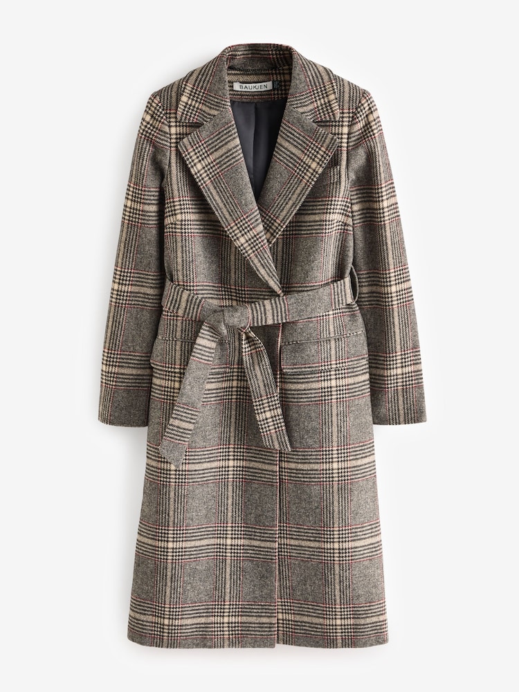 Baukjen Aye Check Brown Coat - Image 2 of 2