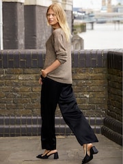 Baukjen Lyra Sparkle V-Neck Brown Jumper - Image 4 of 5