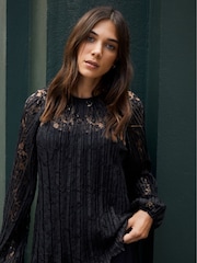Baukjen Coline Recycled Lace Sheer Black Top - Image 3 of 4