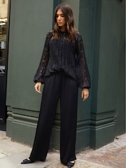 Baukjen Coline Recycled Lace Sheer Black Top - Image 4 of 4