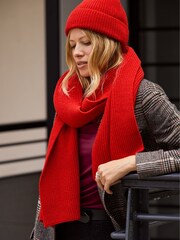 Baukjen Red Alina Recycled Wool Scarf - Image 2 of 4