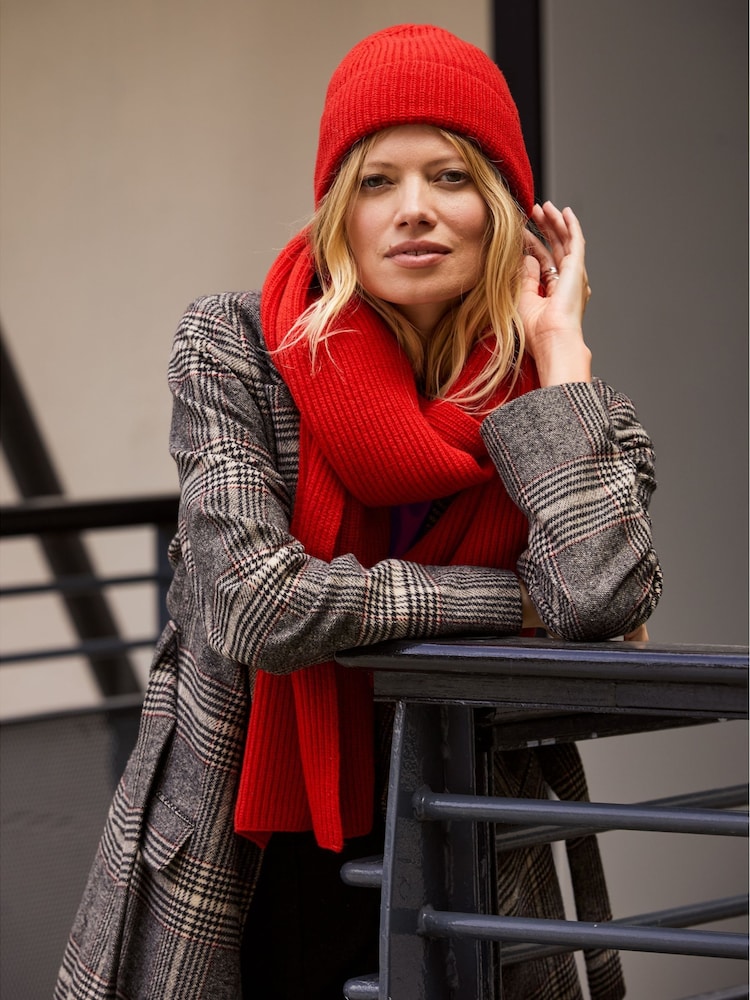 Buy Baukjen Red Alina Recycled Wool Scarf from the Next UK online shop