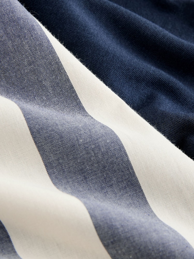 Marineblau gestreift - Kurzärmeliger Pyjama aus Baumwollmischung - Bild 7 von 7 Marineblau gestreift - Kurzärmeliger Pyjama aus Baumwollmischung - Bild 7 von 7