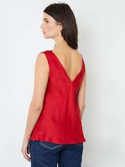 Another Sunday Red Satin Sleeveless Cowl Cami Top - Image 2 of 4