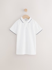Weiß/Kobaltblau/Marineblau - Short Sleeve Polo Shirts 3 pack (3-16yrs) - Bild 2 von 7