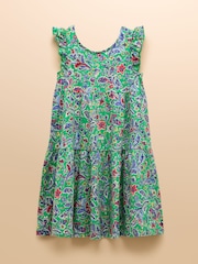 Joules Butterfly Green & Pink Frill Sleeve Print Dress Two Pack - Image 3 of 9