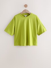 Green Boxy 100% Cotton T-Shirt - Image 1 of 3
