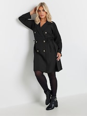 Yours Curve Black Limited Long Sleeve True Blazer Dress - Image 1 of 6