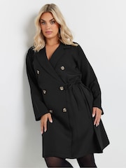 Yours Curve Black Limited Long Sleeve True Blazer Dress - Image 2 of 6