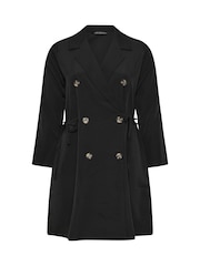 Yours Curve Black Limited Long Sleeve True Blazer Dress - Image 6 of 6