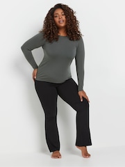 Yours Curve Grey Thermal Heat Long Sleeve Top - Image 2 of 5