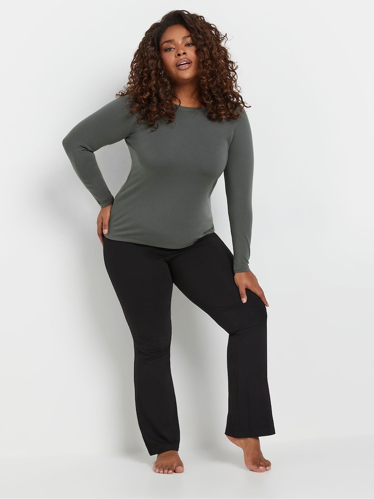 Yours Curve Grey Thermal Heat Long Sleeve Top - Image 2 of 5