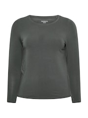 Yours Curve Grey Thermal Heat Long Sleeve Top - Image 5 of 5