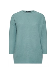 Yours Curve Blue Essential Jumper - Image 5 of 5