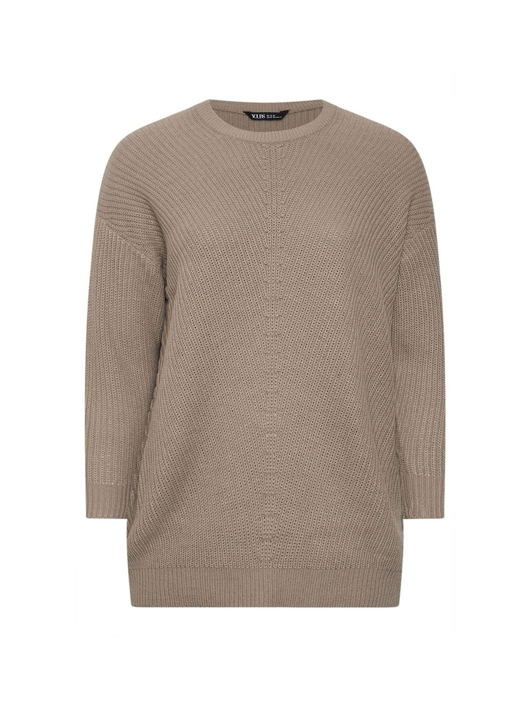 Yours Curve Brown Essential Jumper - Image 5 of 5 Yours Curve Brown Essential Jumper - Image 5 of 5