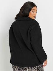 Yours Curve Black Mini Borg Fleece - Image 3 of 5