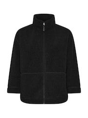 Yours Curve Black Mini Borg Fleece - Image 5 of 5