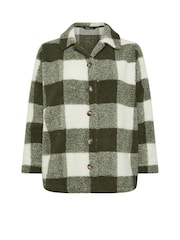 Yours Curve Green Fleece Teddy Fleece Jacket - Image 5 of 5