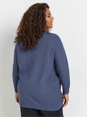 Yours Curve Blue Essential Jumper - Image 3 of 5