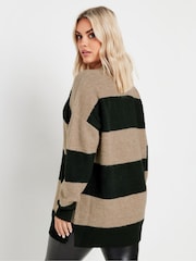 Yours Curve Black Colourblock Jumper - Image 3 of 5