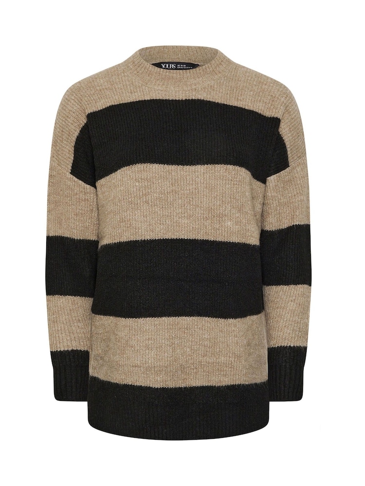 Yours Curve Black Colourblock Jumper - Image 5 of 5 Yours Curve Black Colourblock Jumper - Image 5 of 5