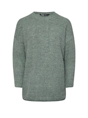 Yours Curve Blue Drop Shoulder Twist Jumper - Image 5 of 5