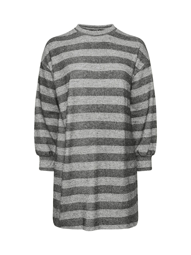Yours Curve Grey Soft Touch Ribbed Jumper Dress - Image 5 of 5
