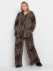 Yours Curve Brown Leopard Shirt - Image 4 of 5