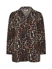 Yours Curve Brown Leopard Shirt - Image 5 of 5