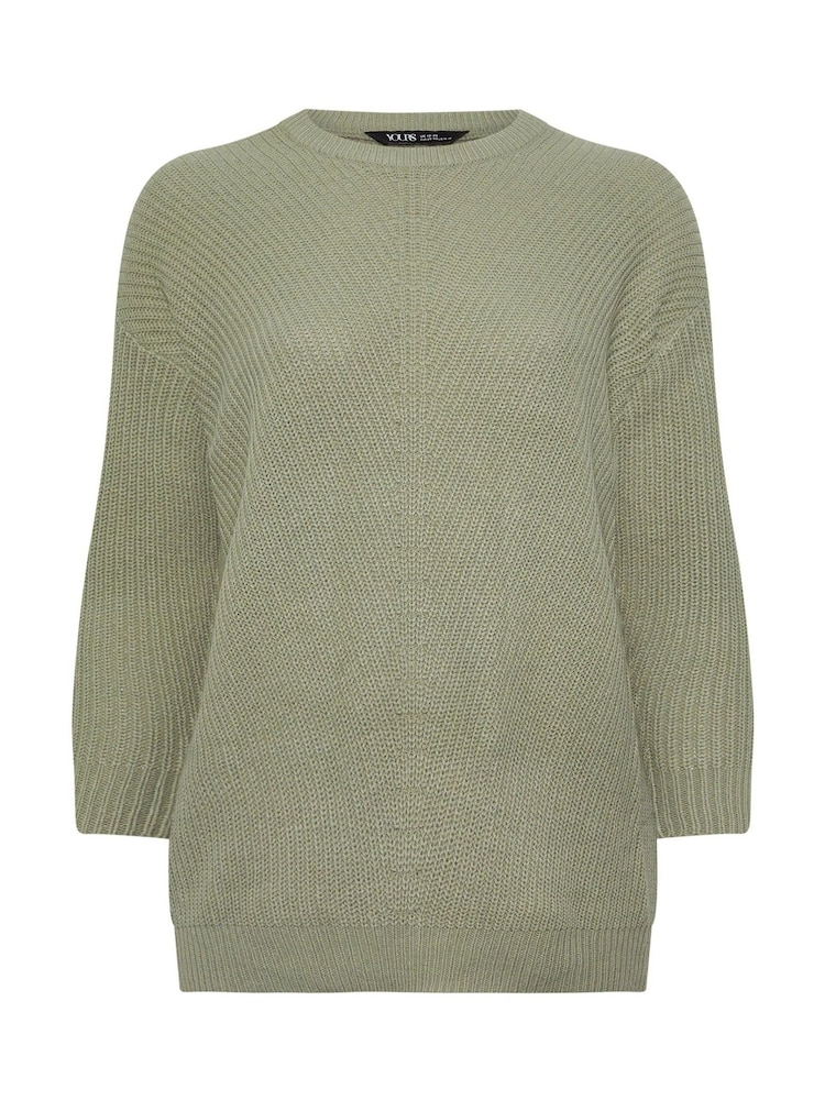 Yours Curve Green Essential Jumper - Image 5 of 5 Yours Curve Green Essential Jumper - Image 5 of 5