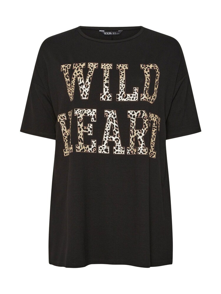 Yours Curve Black Oversize Drop Shoulder Top - Image 5 of 5