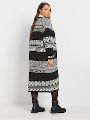 Yours Curve Longline Fairisle Cable Knit Cardigan - Imagen 5 de 9