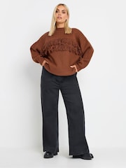 Yours Curve Orange Fringe Jumper - Image 2 of 5