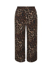 Yours Curve Brown Leopard Print Trousers - Image 5 of 5