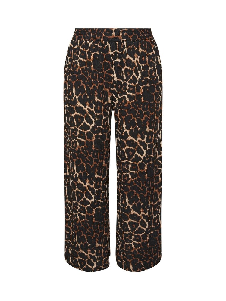 Yours Curve Brown Leopard Print Trousers - Image 5 of 5