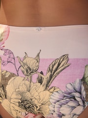 weiß/blau mit Blumendruck - Bikinihose mit Print - Bild 5 von 9