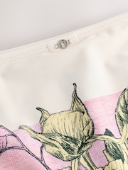 weiß/blau mit Blumendruck - Bikinihose mit Print - Bild 7 von 9