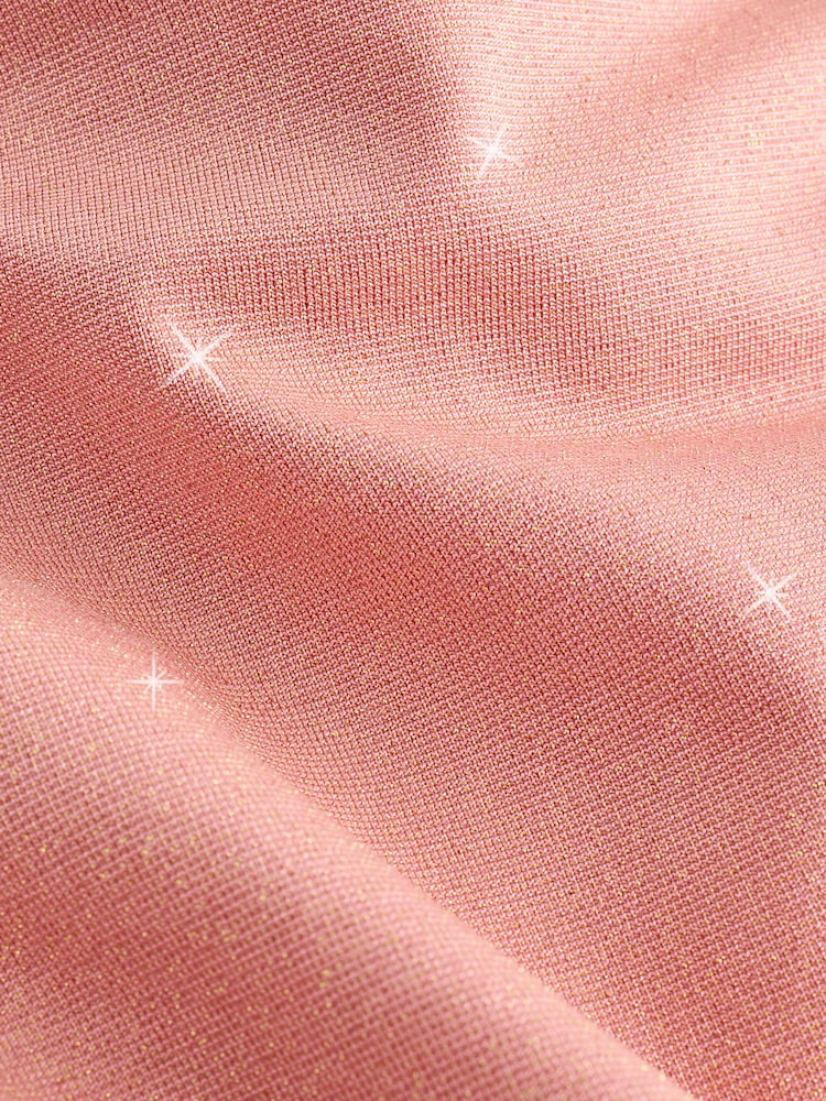 Pink Metallic Tie Side Bikini Bottoms - Image 8 of 8