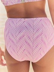 Lila/Violett, Zickzackprint - Bikinihöschen - Image 3 of 10